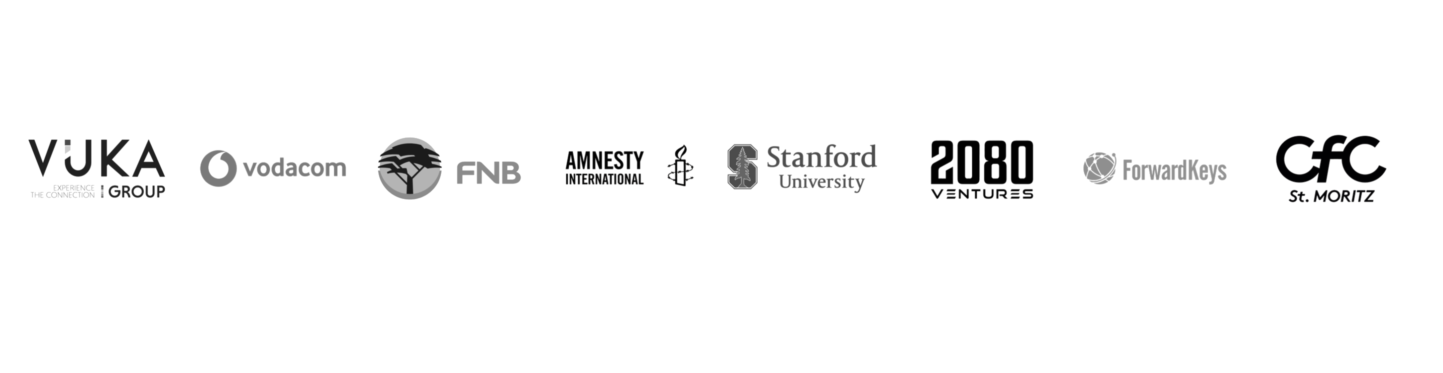 Trusted by Stanford University, Vodacom, FNB, Amnesty International, 2080 Ventures, ForwardKeys and more